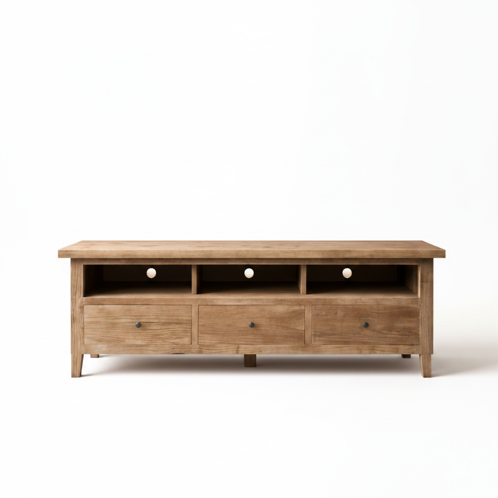 MF Morocco Recycled Timber TV Unit with Drawers & Niche