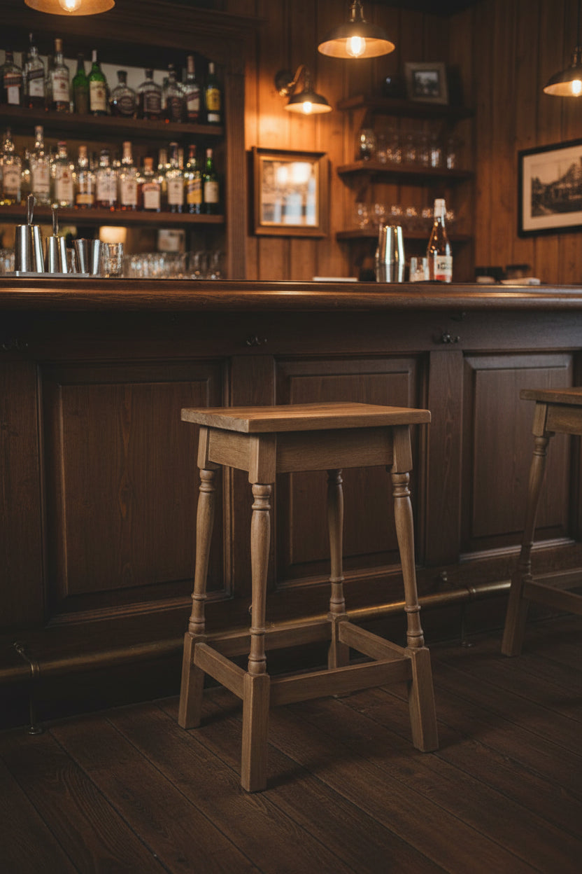 MF Morocco Solid Recycled Timber Barstool