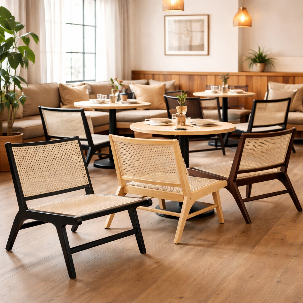 MF Portsea Timber Frame Rattan Chair