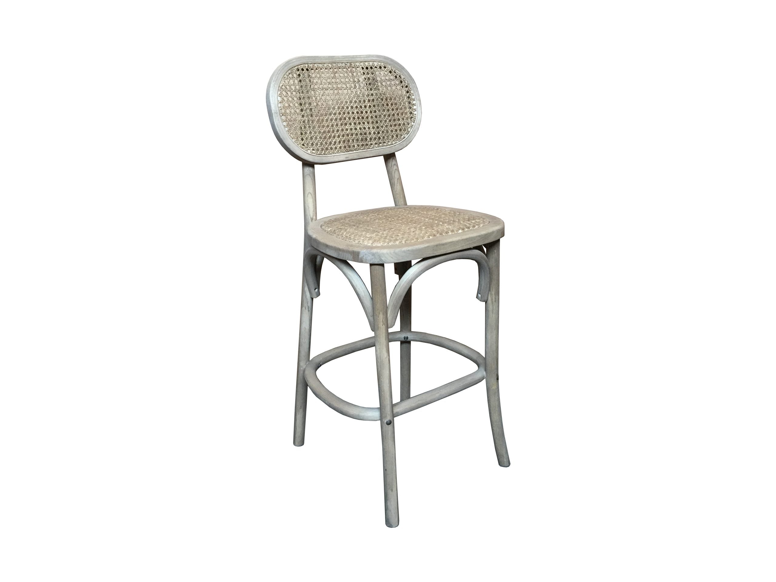 MF Grey Bahamas Rattan Back & Seat Counter Stool
