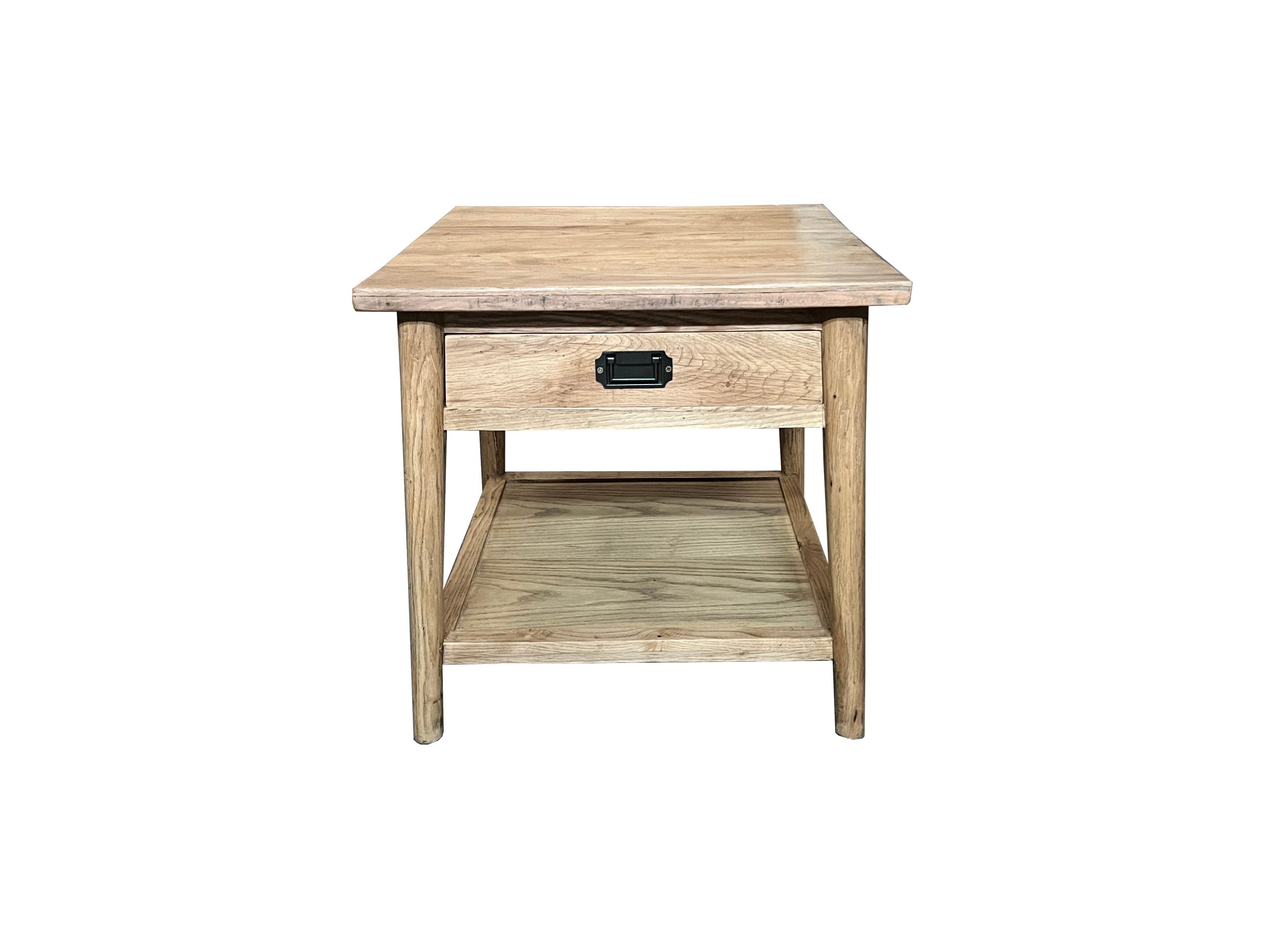 MF Tiffany Solid Timber 1 Drawer Lamp Table