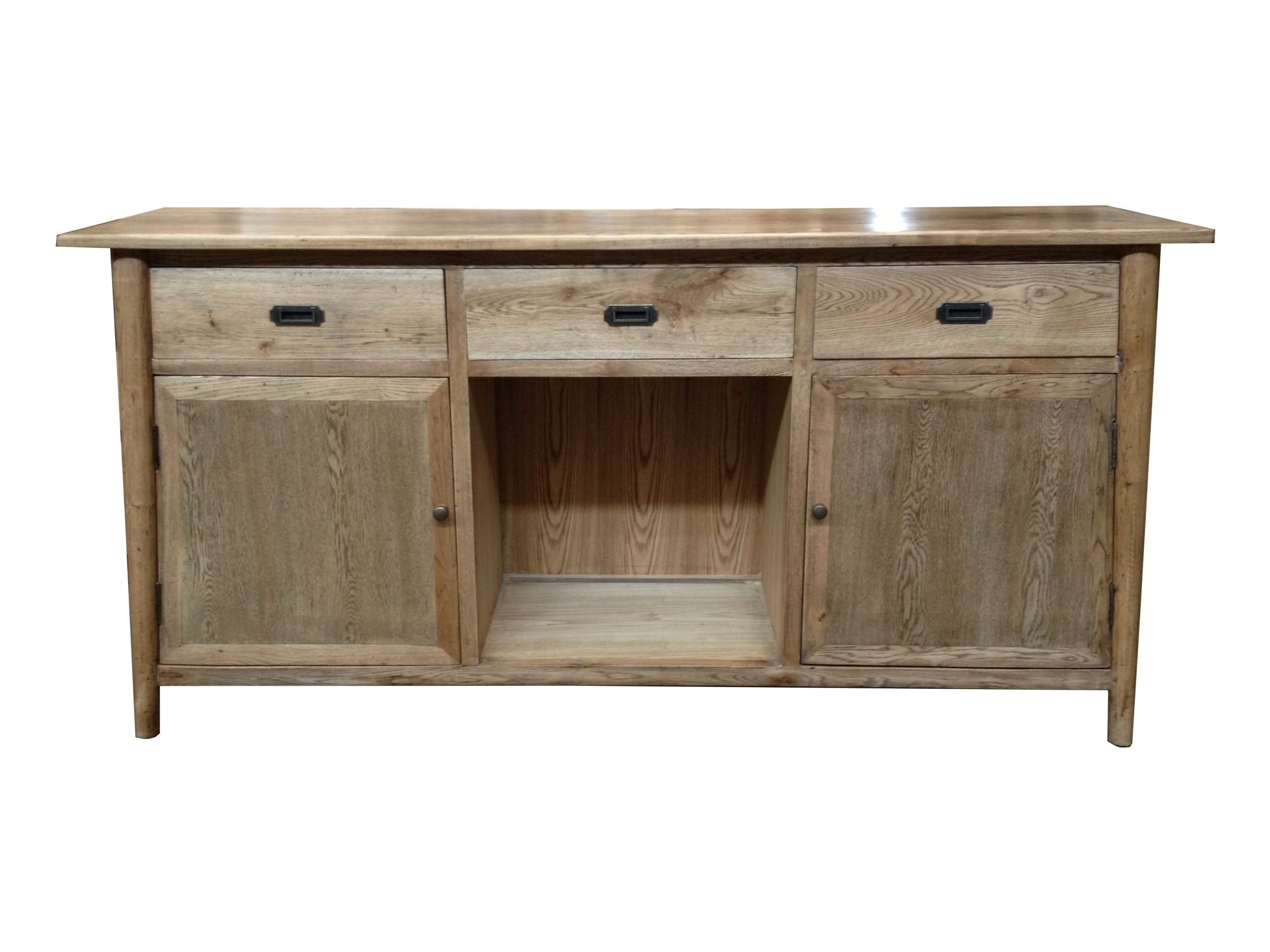 MF Tiffany Solid Timber 3 Drawer 2 Door Sideboard with Bottle Rack