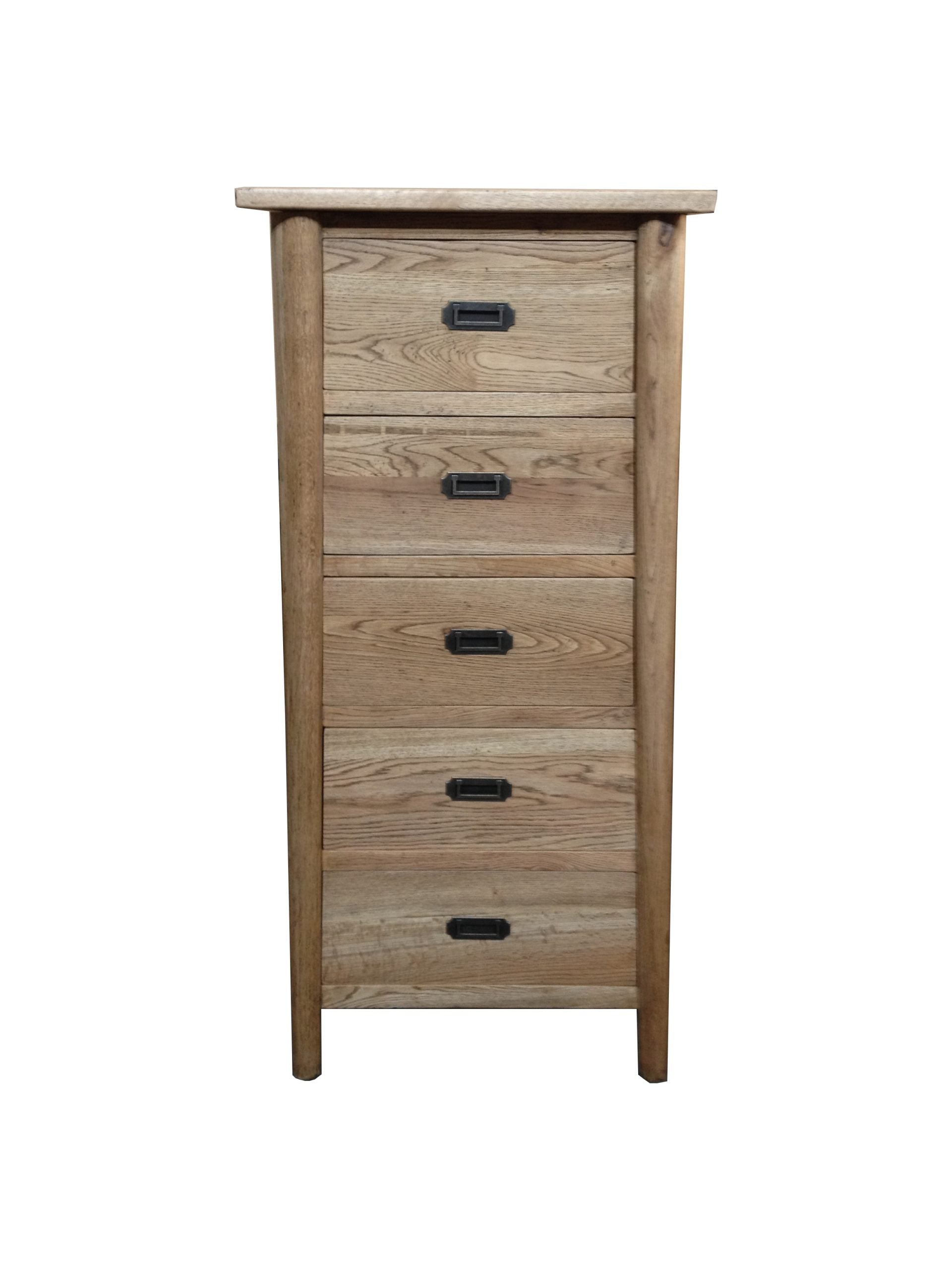 MF Tiffany Solid Timber 5 Drawer Skinny Tallboy