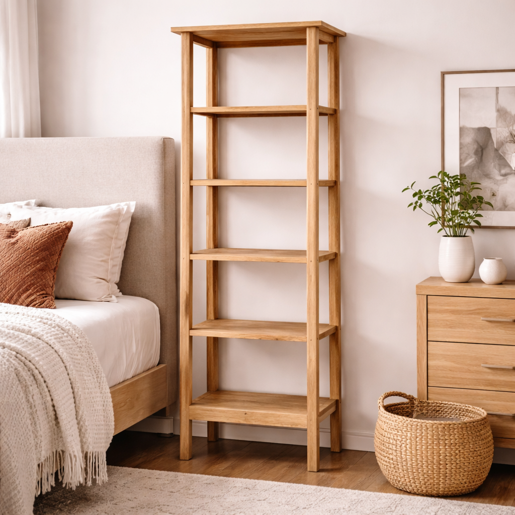 MF Tiffany Solid Timber Skinny Bookcase
