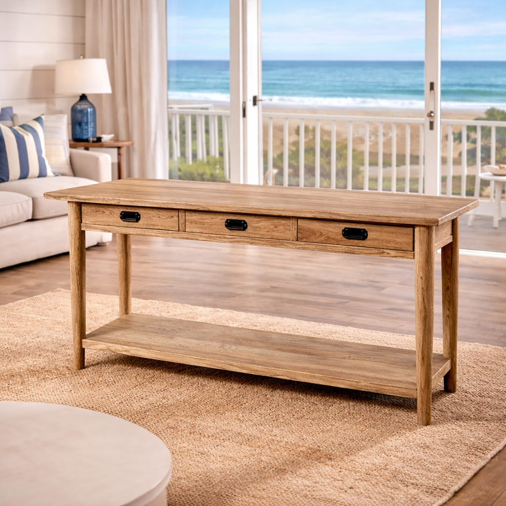 MF Tiffany Solid Timber 3 Drawer Hall Table