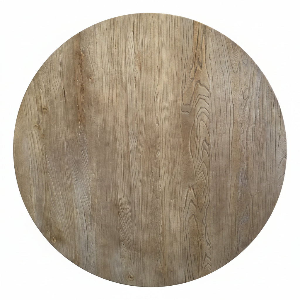MF Mulhouse Recycled Elm Timber Pedastal Base Round Dining Table