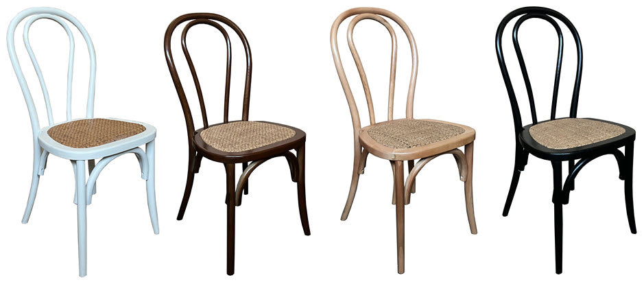 MF Bentwood Rattan Frame & Seat Stackable Dining Chair