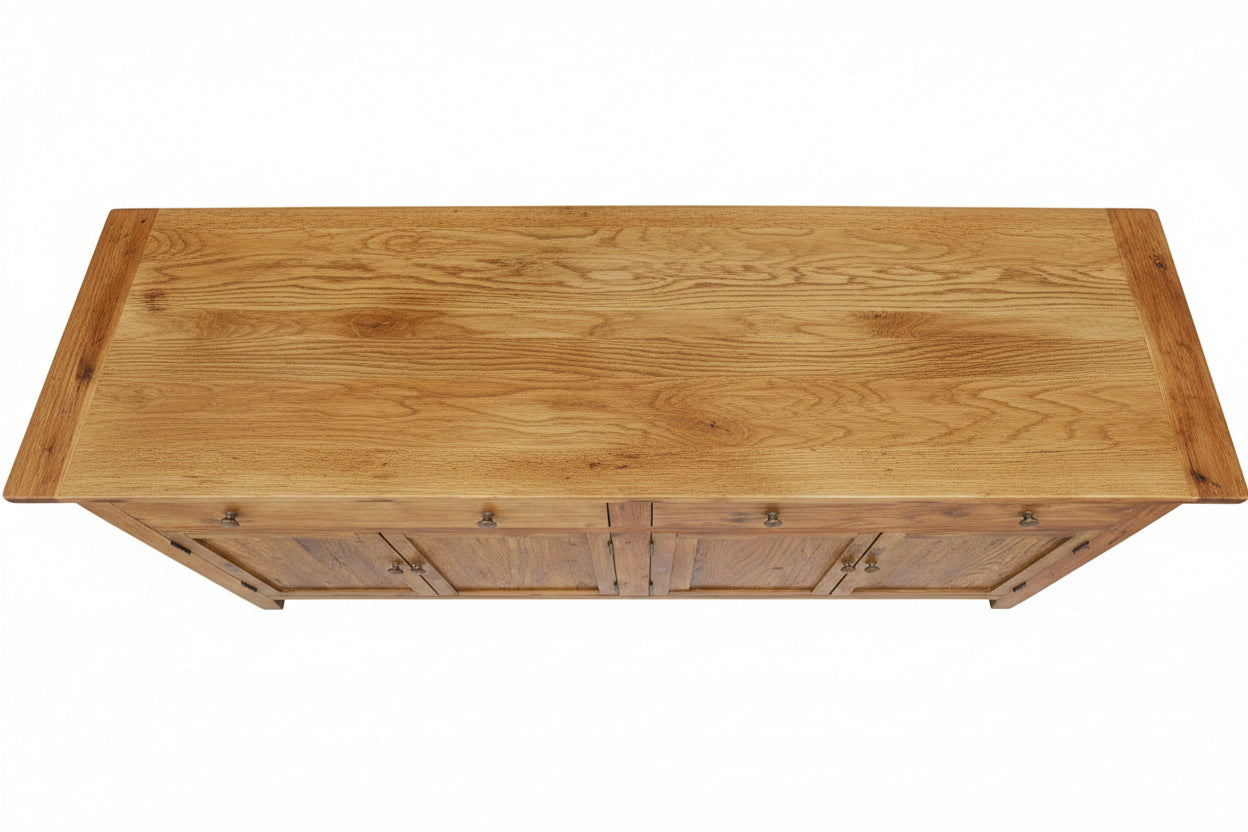 MF Honey Recycled Elm Timber 2 Drawer 4 Door Buffet - 180cm