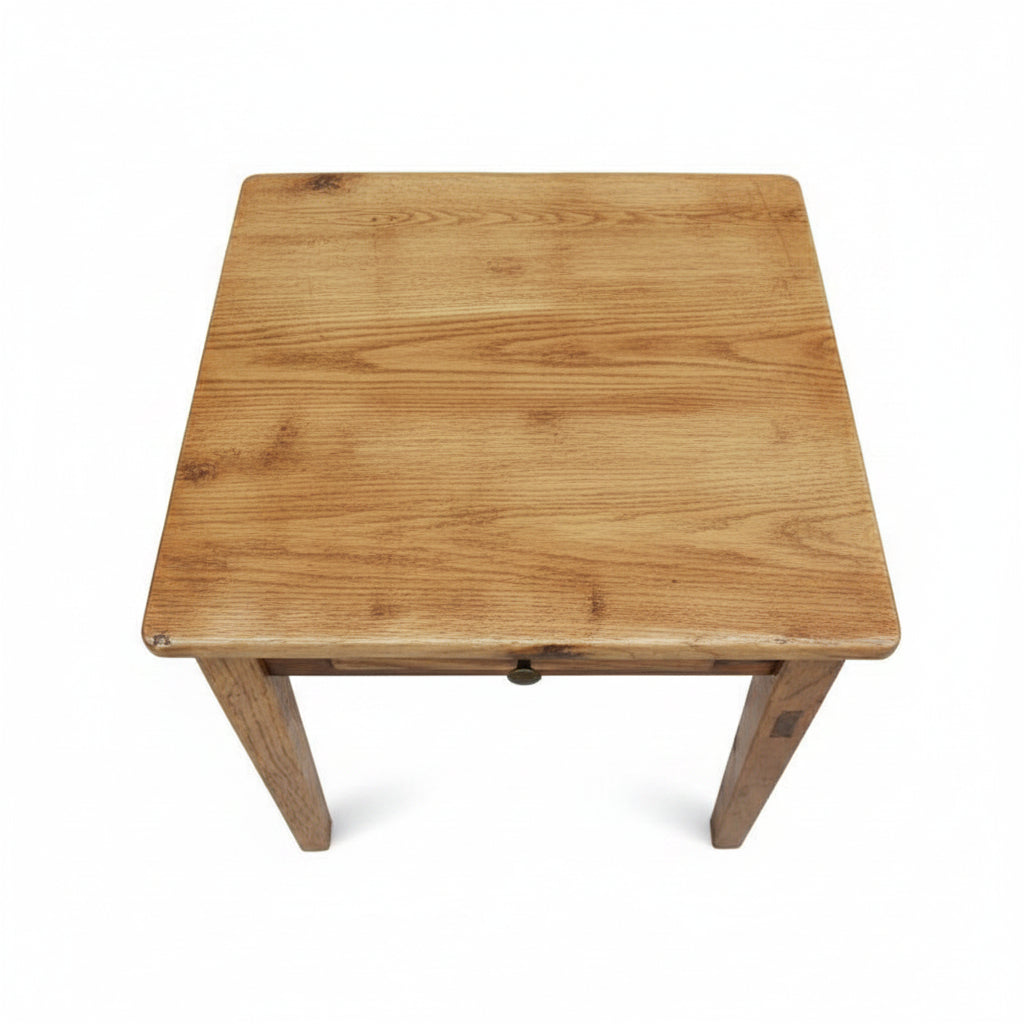MF Honey Recycled Elm Timber 1 Drawer Side Table