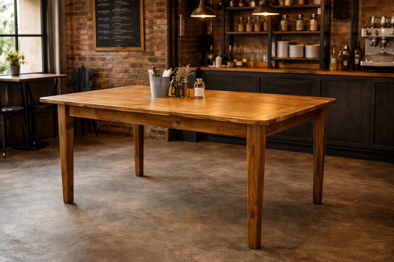 MF Honey Recycled Elm Timber Dining Table
