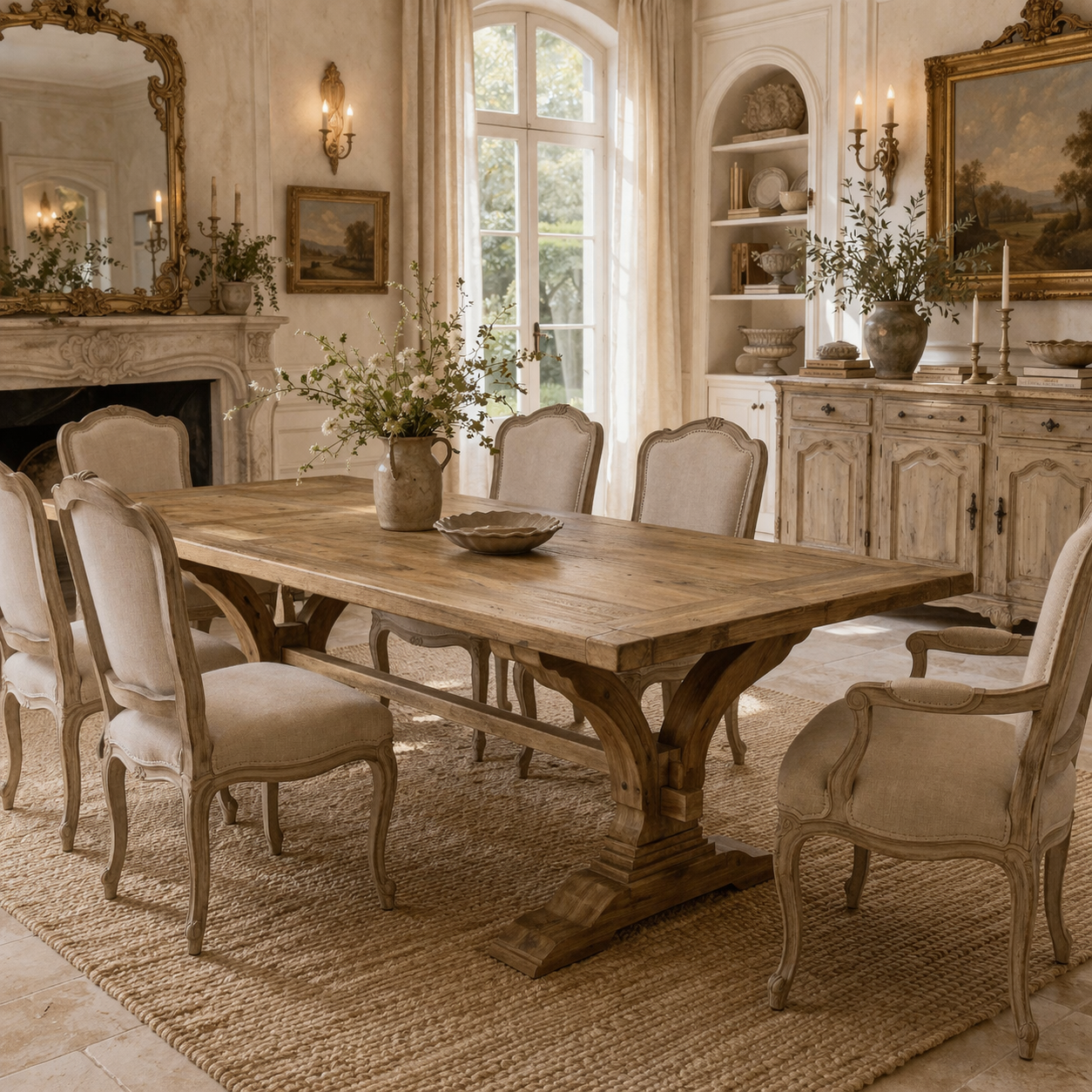 MF Victoria Recycled Elm Timber Dining Table