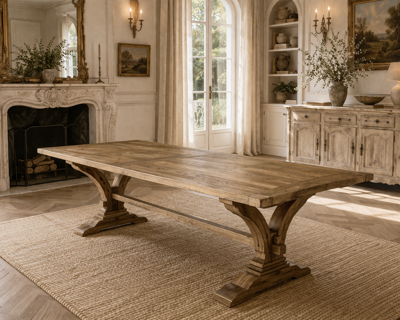 MF Victoria Recycled Elm Timber Dining Table