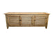 MF Oakwood Louvre Solid Timber TV Unis with Internal Shelves
