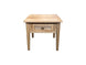 MF Oakwood Louvre Solid Timber 1 Drawer Lamp Table