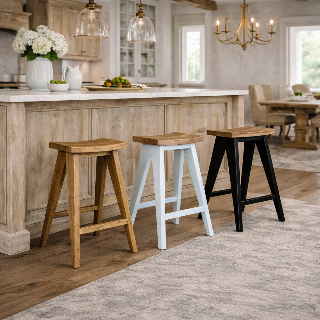 MF Pier Solid Timber Counter Stools