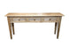 MF Oakwood Louvre Solid Timber 3 Drawer Hall Table