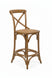 MF Crossback Solid Timber Rattan Barstool 76cm Seat Height