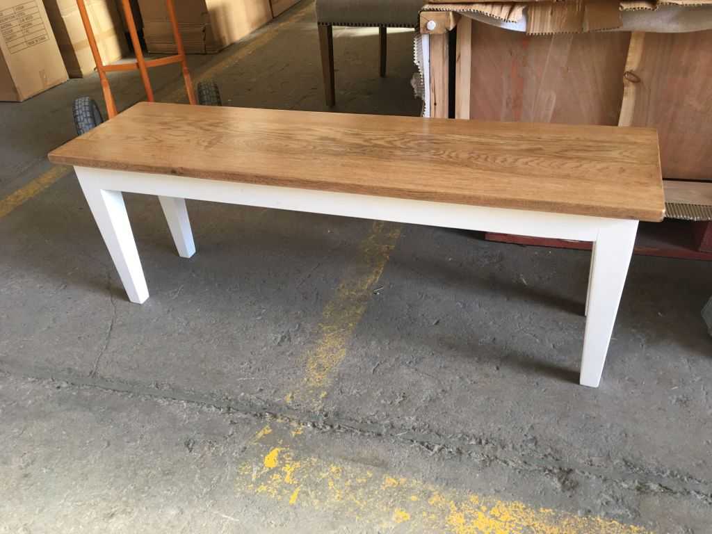 MF Solid Oak Timber Bench without Breadboard
