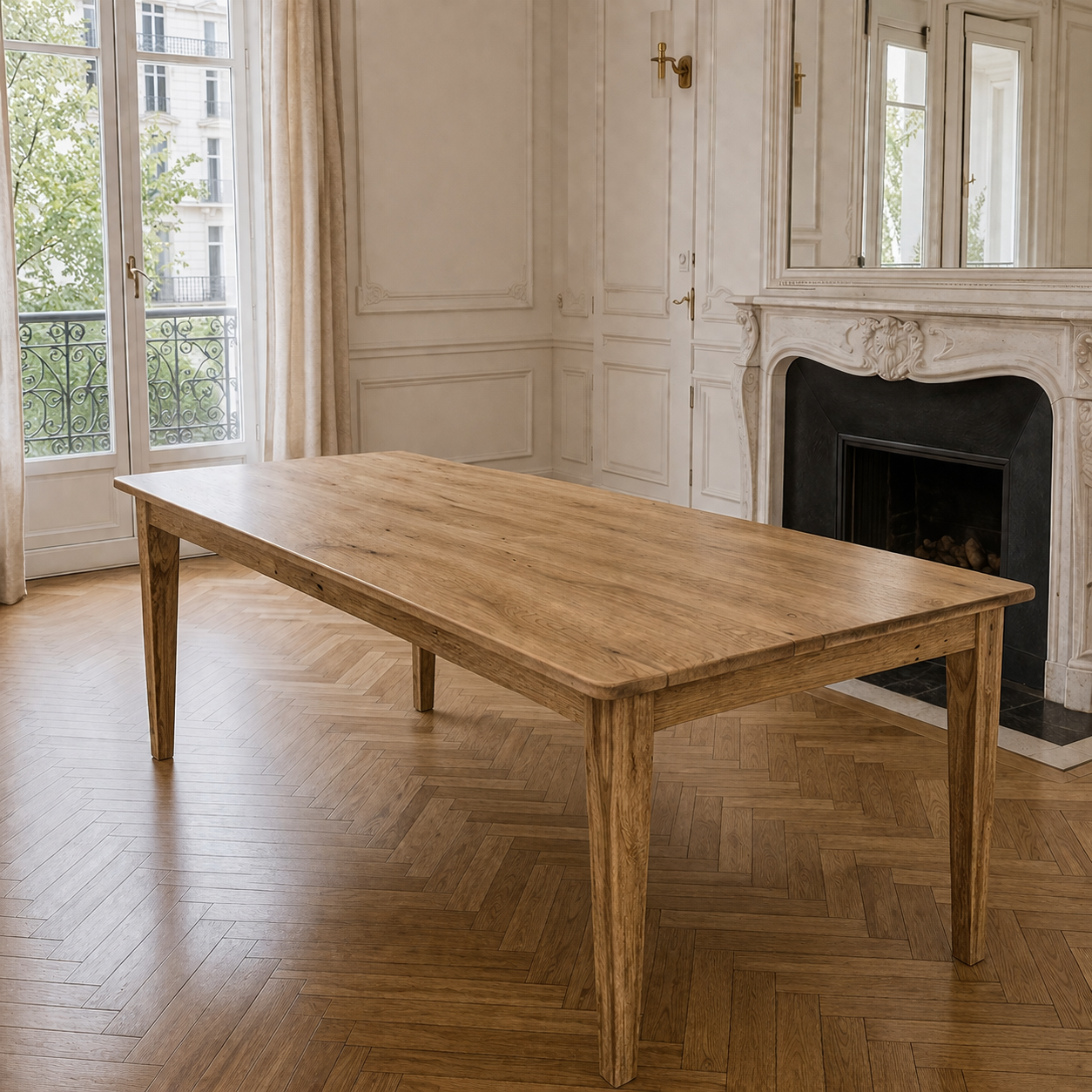 MF Solid Oak Timber Dining Table