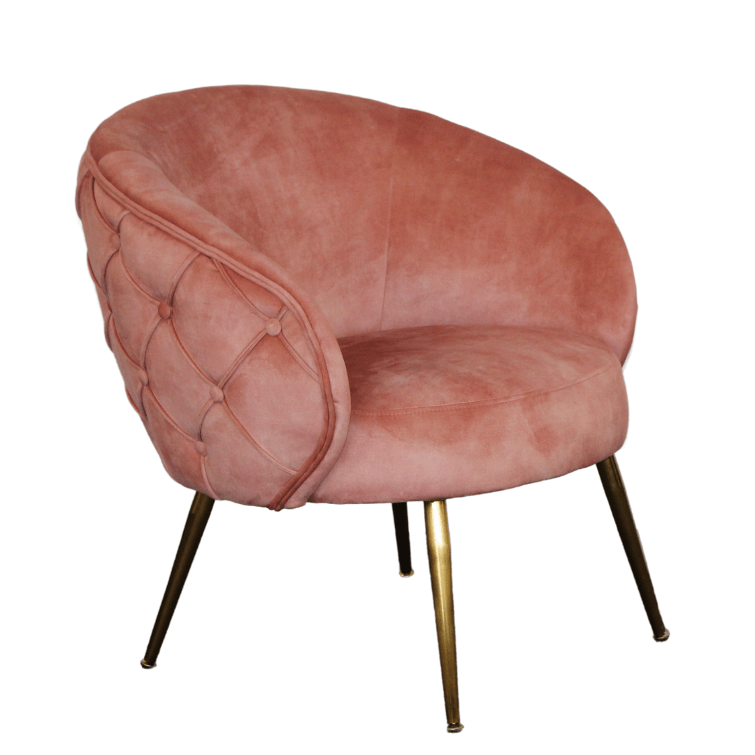 BT York Diamond Tufted Velvet Upholstered Accent Chair