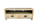 MF Solid Oak Timber 2 Drawer Entertainment Unit