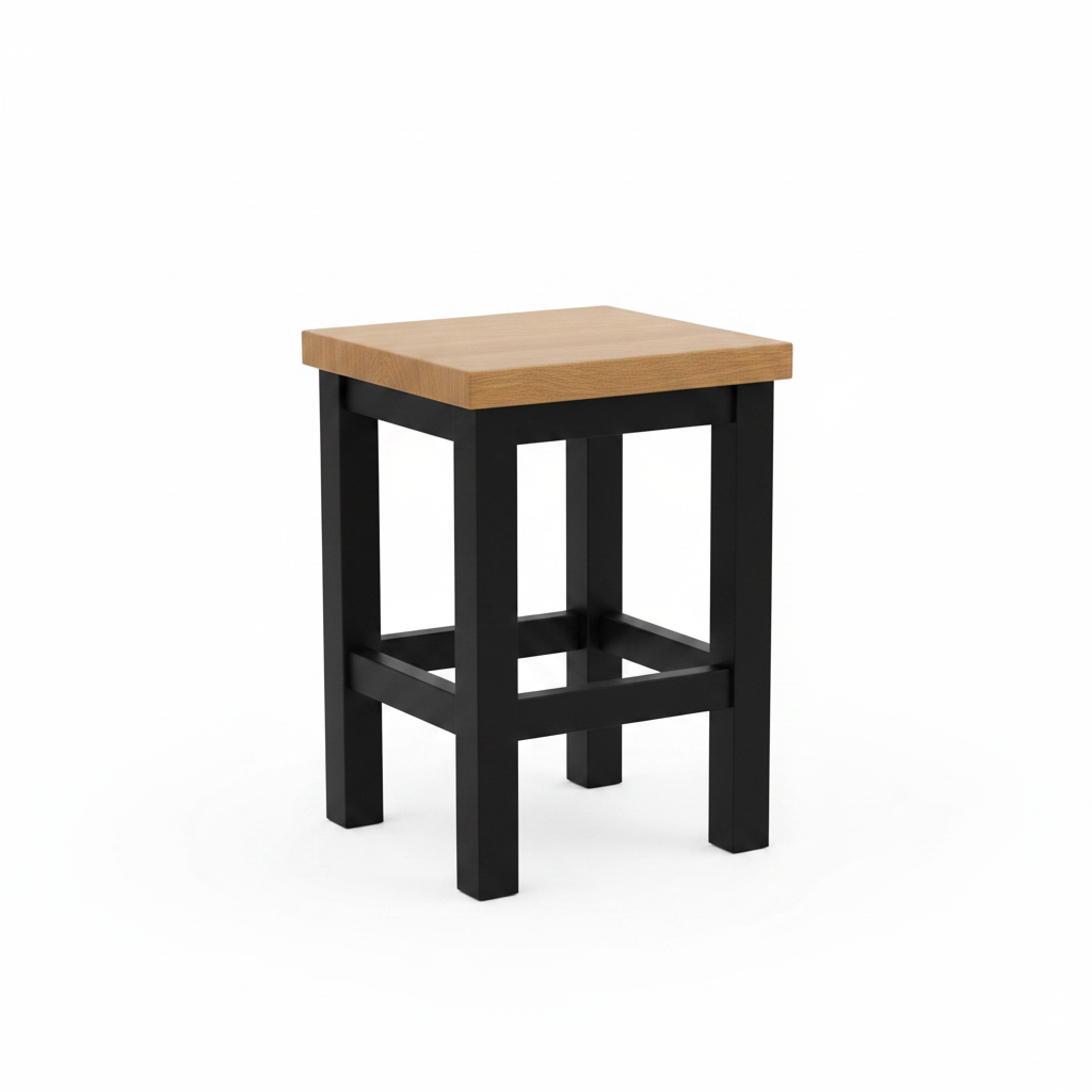 MF Oak Timber Bar and Kitchen Stool