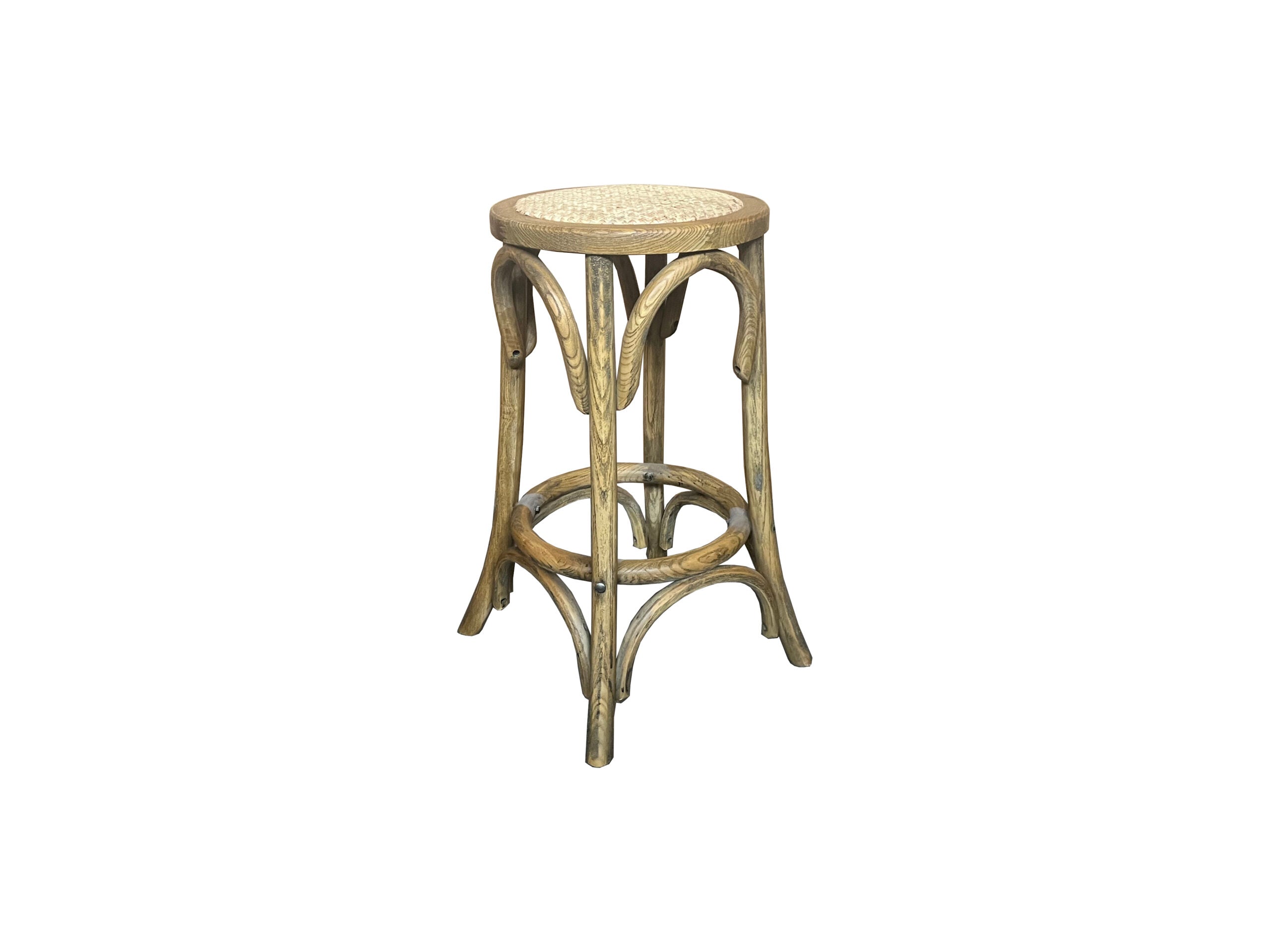 MF Rattan Seat Breakfast Stool