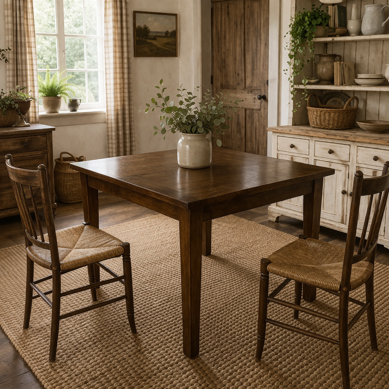 MF Square Oak Timber Brown Dining Tables