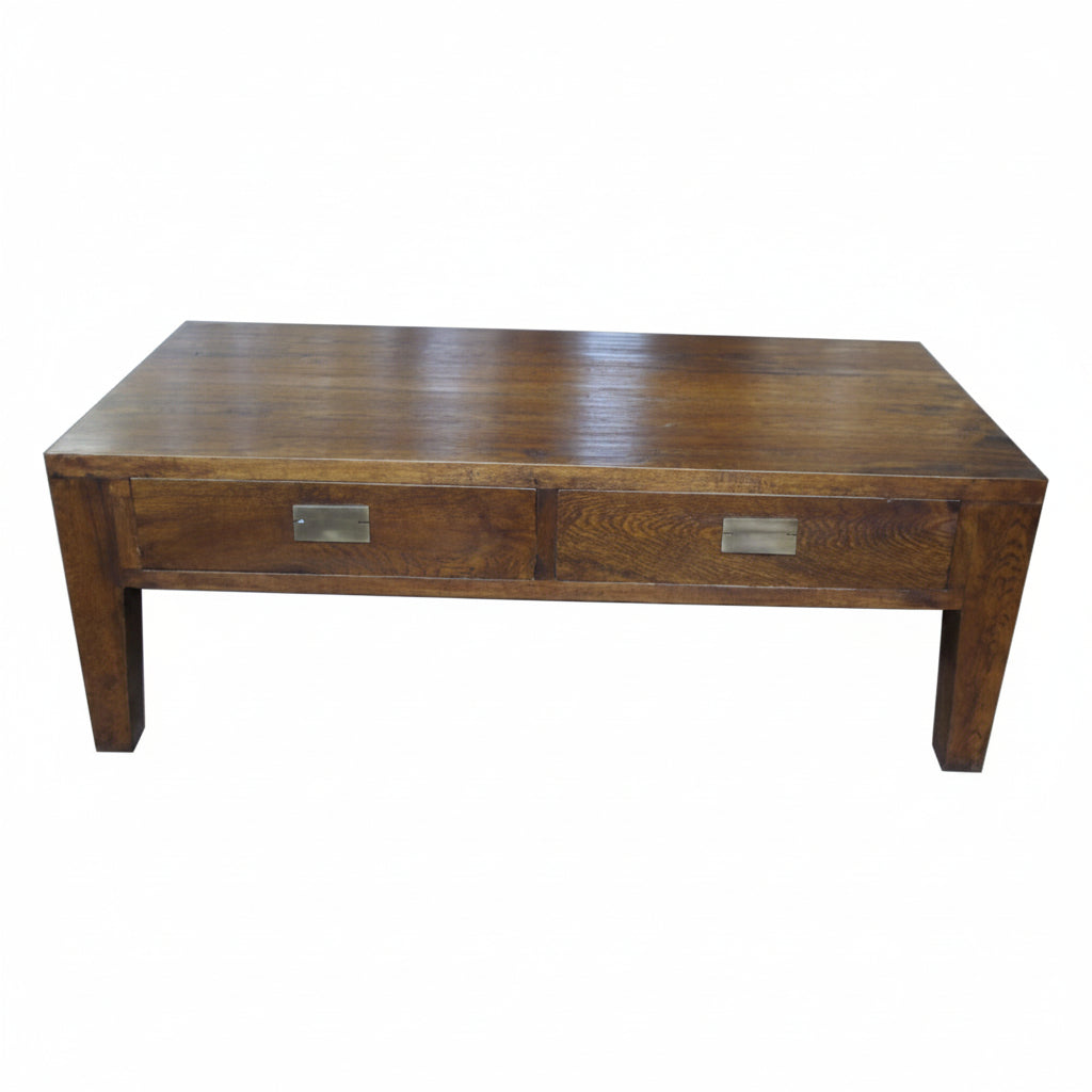 MF Solid Oak Timber 2 Drawer 2 way Coffee Table