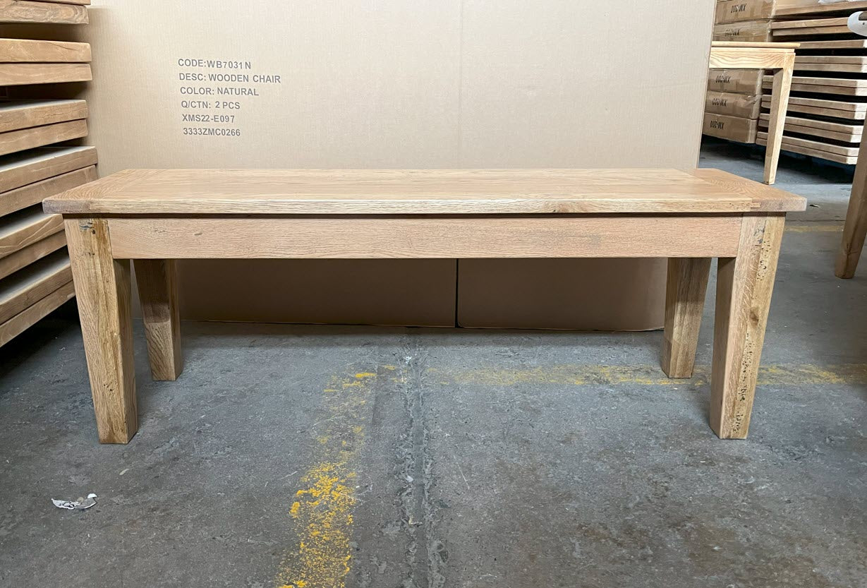 MF Solid Oak Timber Dining Bench