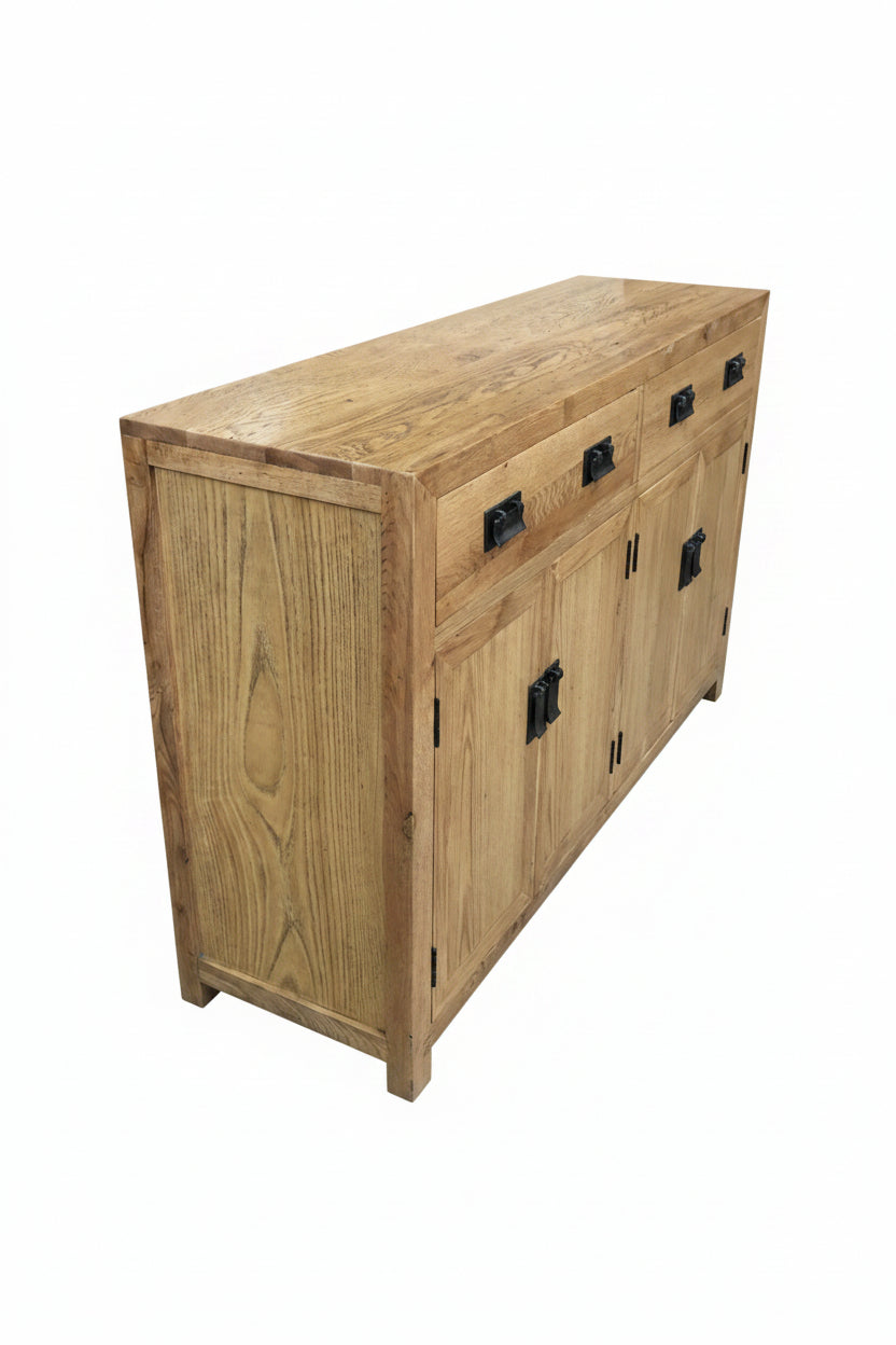 MF Oak Timber Buffet with Doors and Drawers