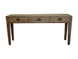 MF Solid Oak Timber 3 Drawer Hall Table