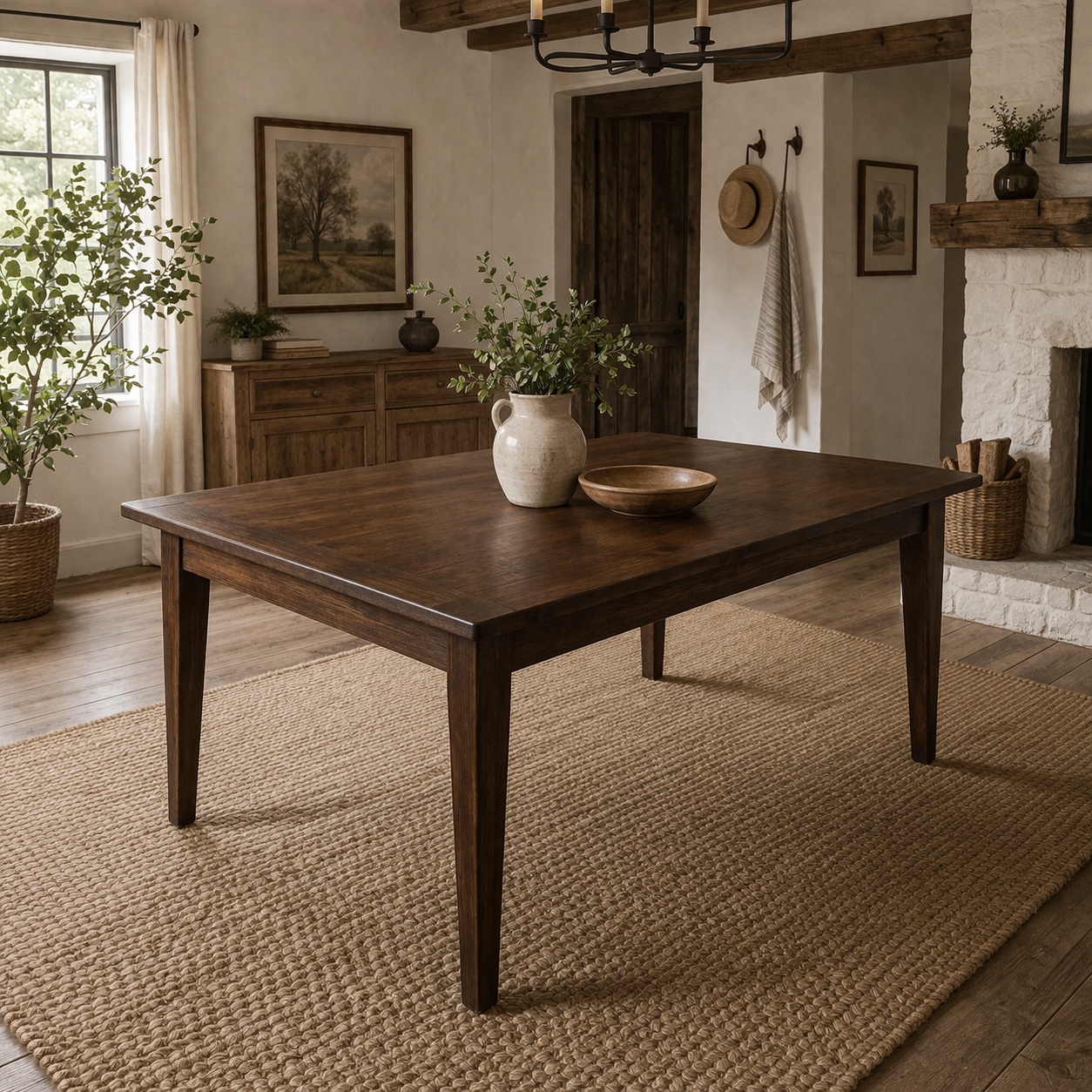 MF Natural Oak Timber Oak Dining Table - 260cm