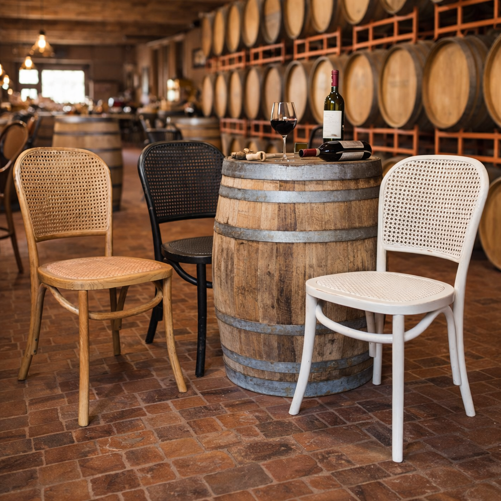 MF Bahamas Dining Chair in Rattan Seat & Backrest