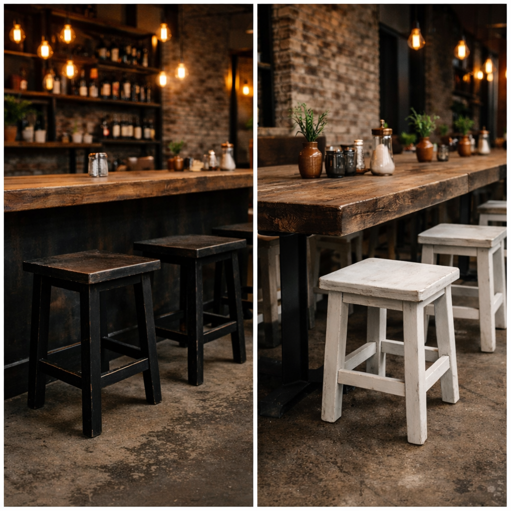 MF Flint Recycled Timber Counter Stool