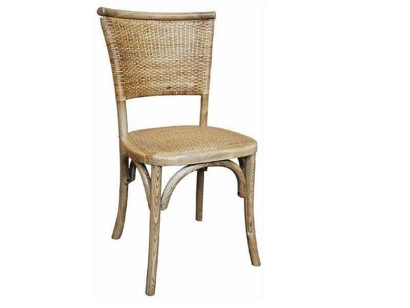 MF Provincial Oak Frame with Rattan Seat and Back Chair