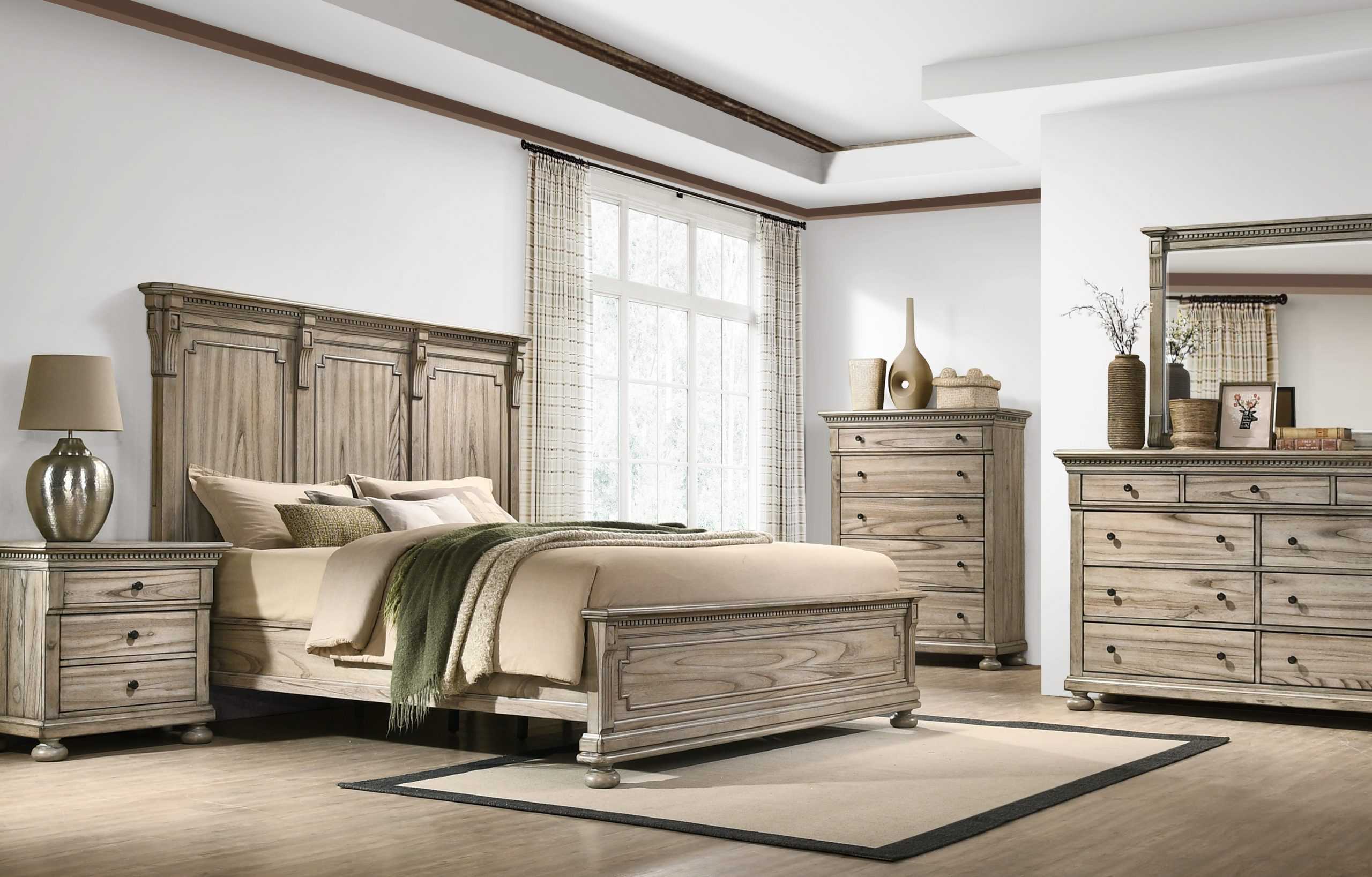 BT Brooklyn Solid Timber King Bed Provincial Grey