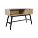 CR Vincent Timber Rattan 1 Drawer Console Table