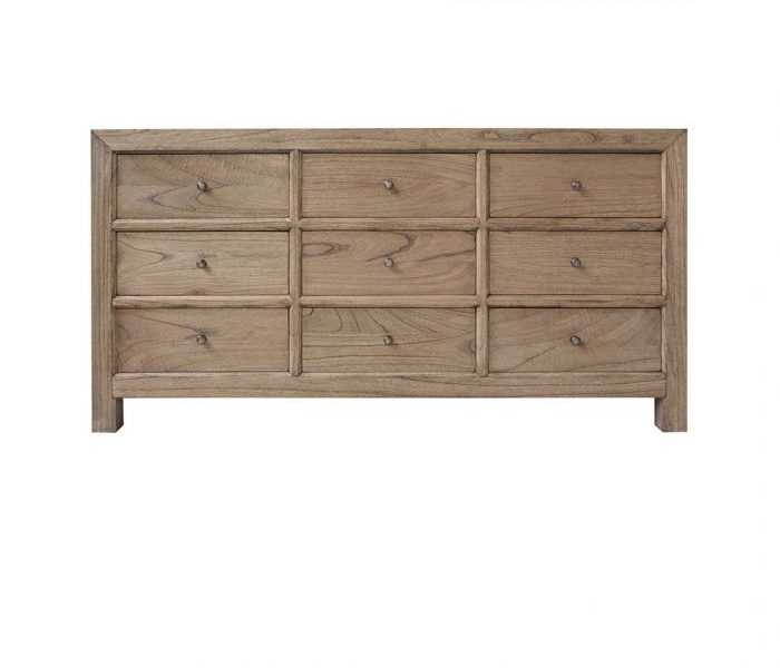 CR Evan Solid Timber 9 Drawer Chest