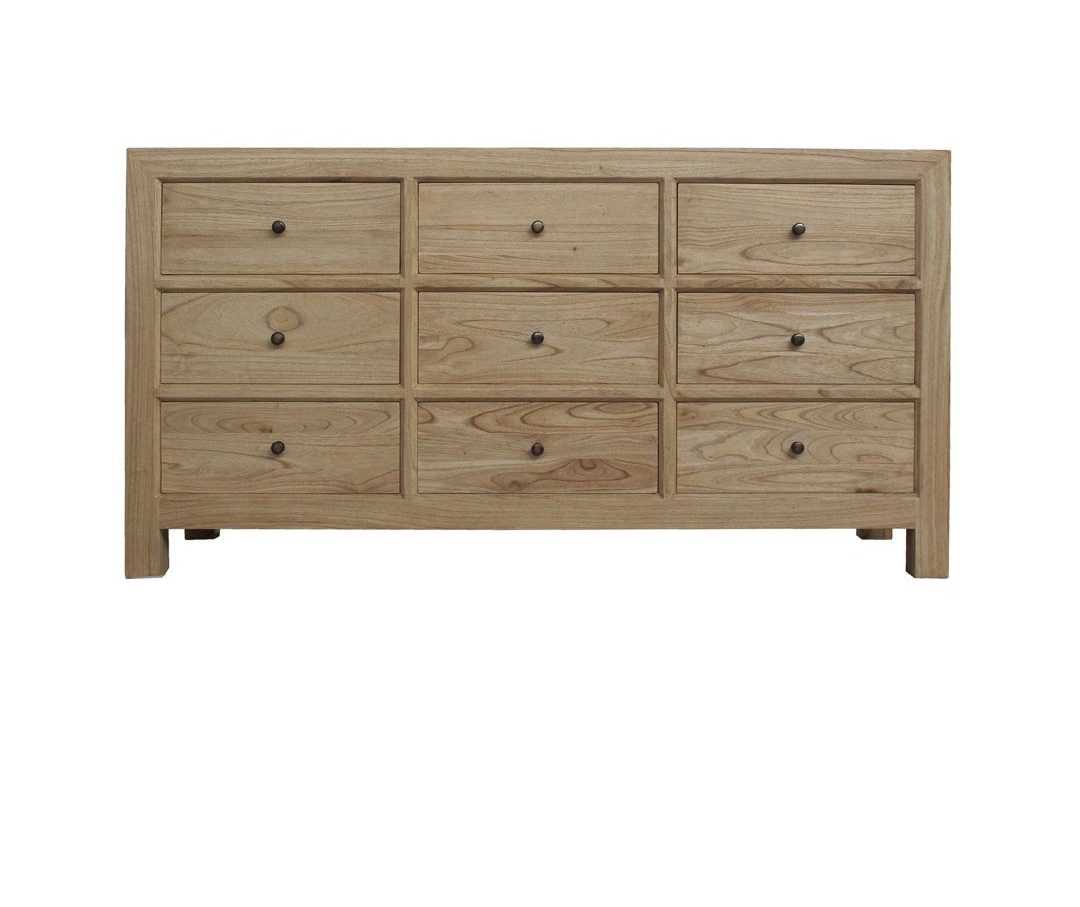 CR Evan Solid Timber 9 Drawer Chest