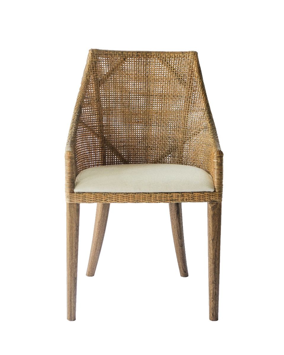 CR Tennessee Timber Framed Rattan Dining Chair