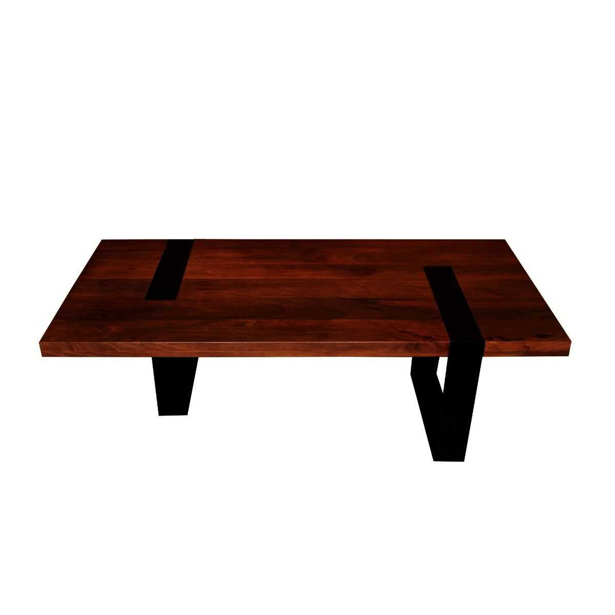 CR Aline Solid Timber Top with Metal Leg Coffee Table