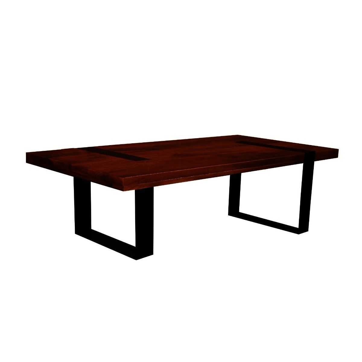 CR Aline Solid Timber Top with Metal Leg Coffee Table