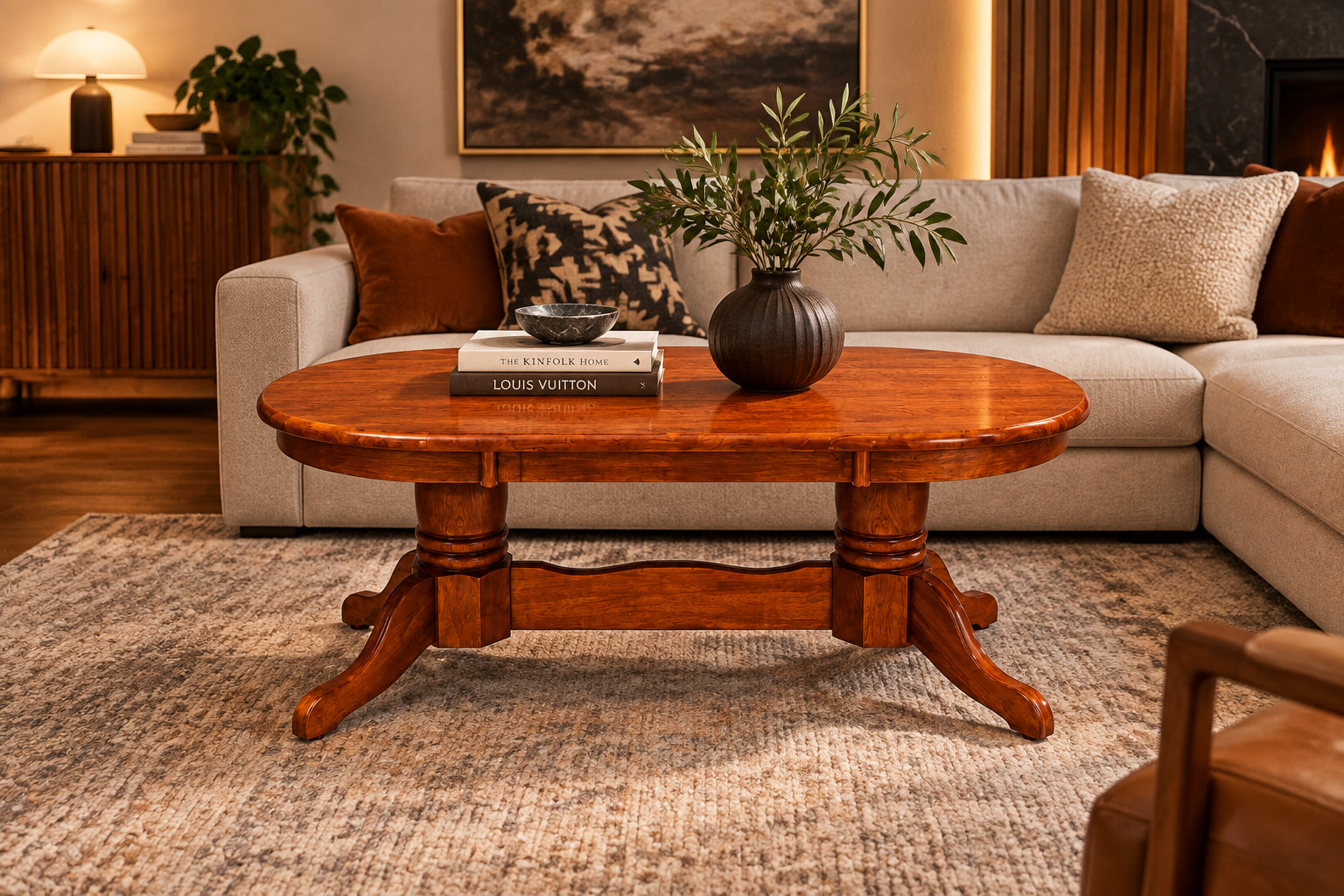 MA Jaguar Timber Pedestal Base Coffee Table