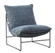CR Drew Fabric Upholstered Metal Leg Chair