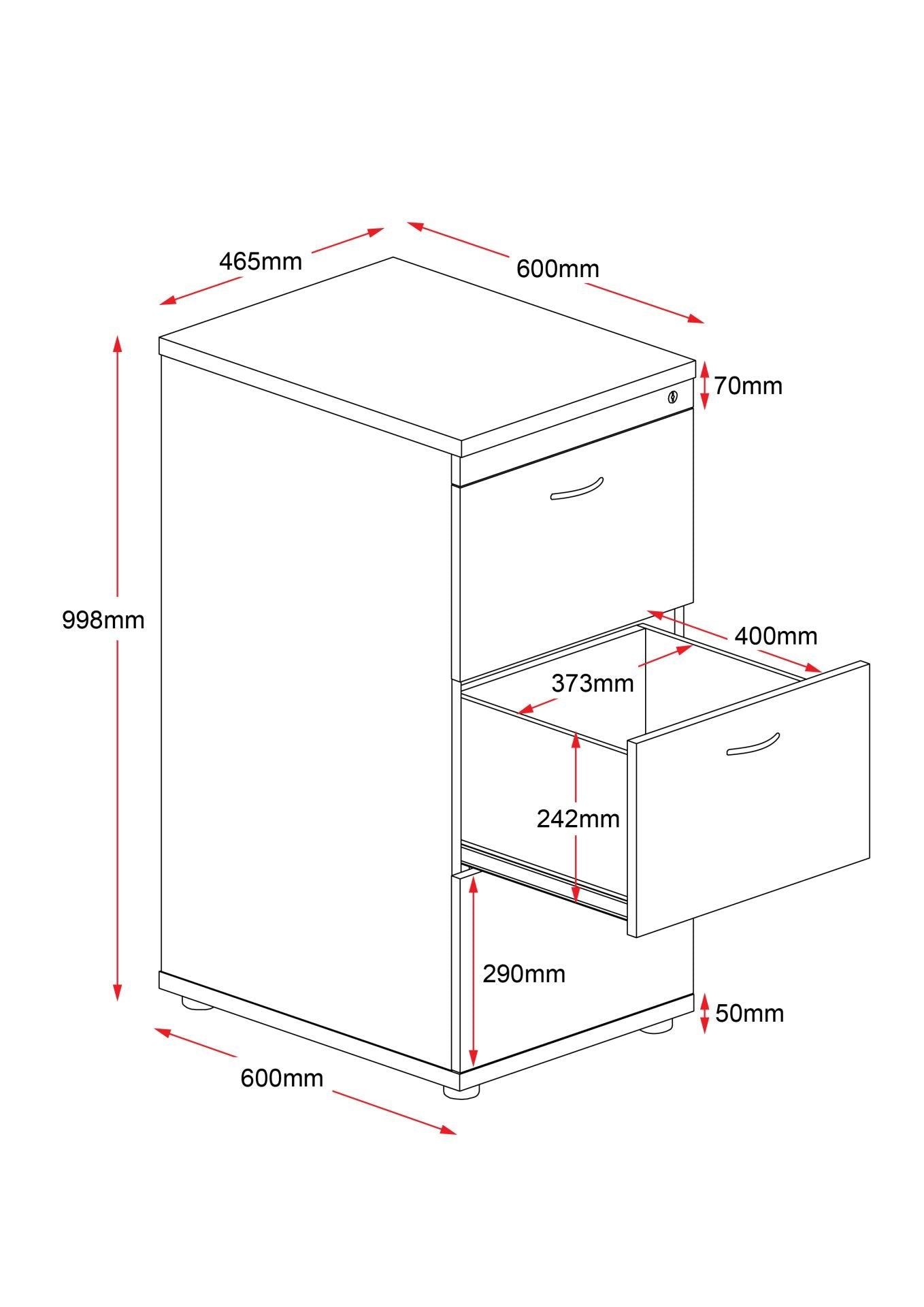 RL Rapid Worker Lockable Filing Cabinet