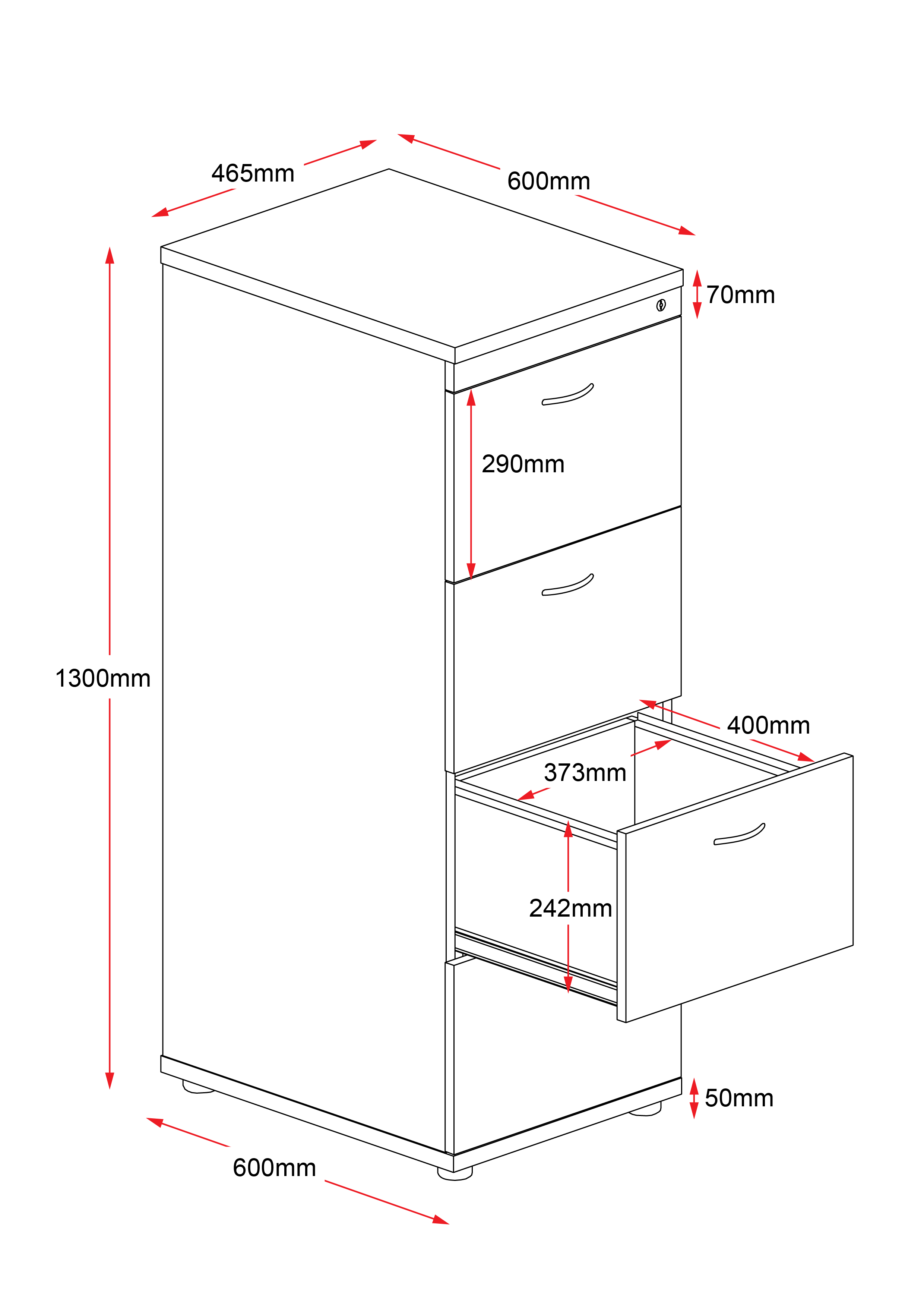 RL Rapid Worker Lockable Filing Cabinet