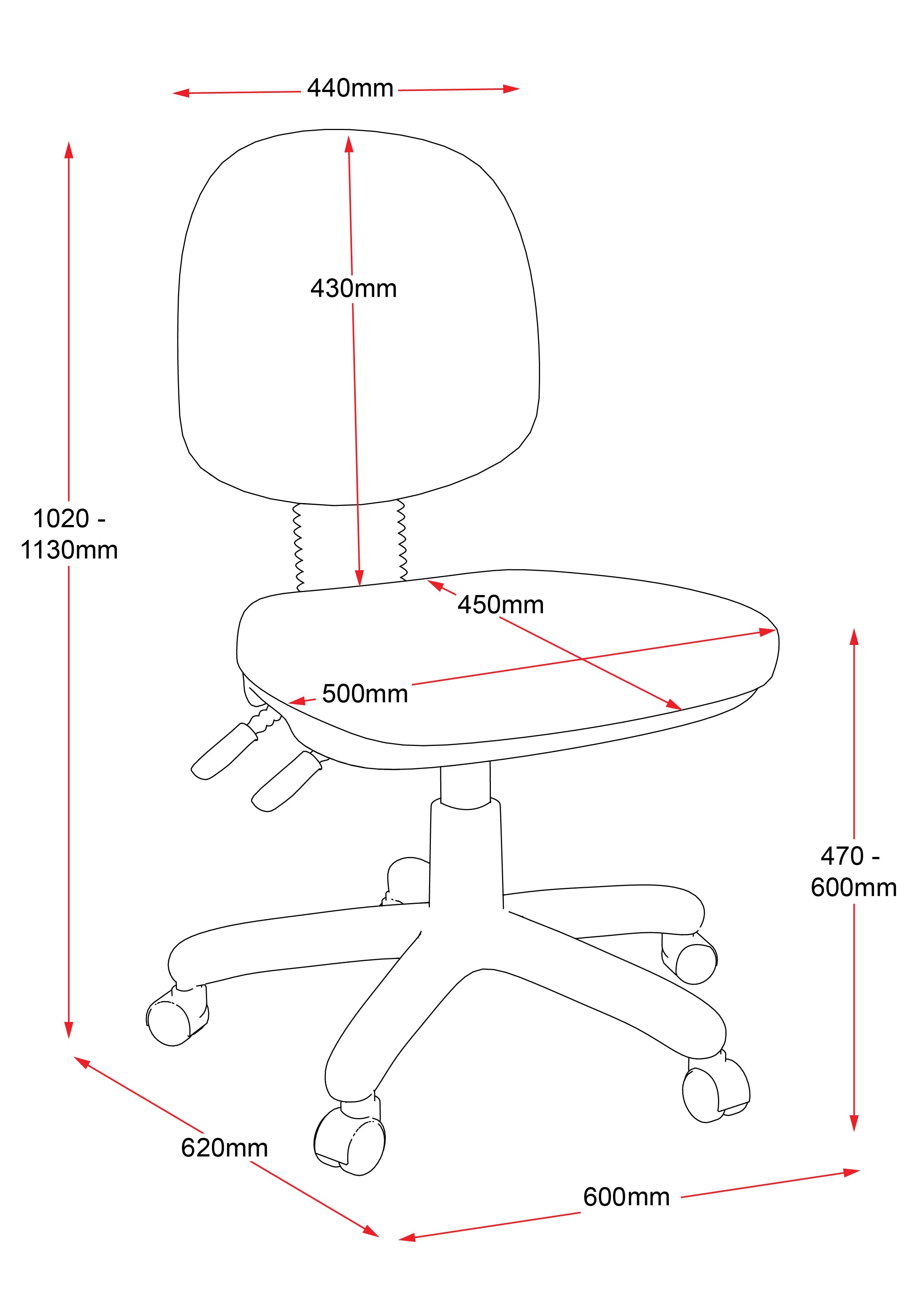 RL EC070CH Fabric Upholstered medium Back Office Chair