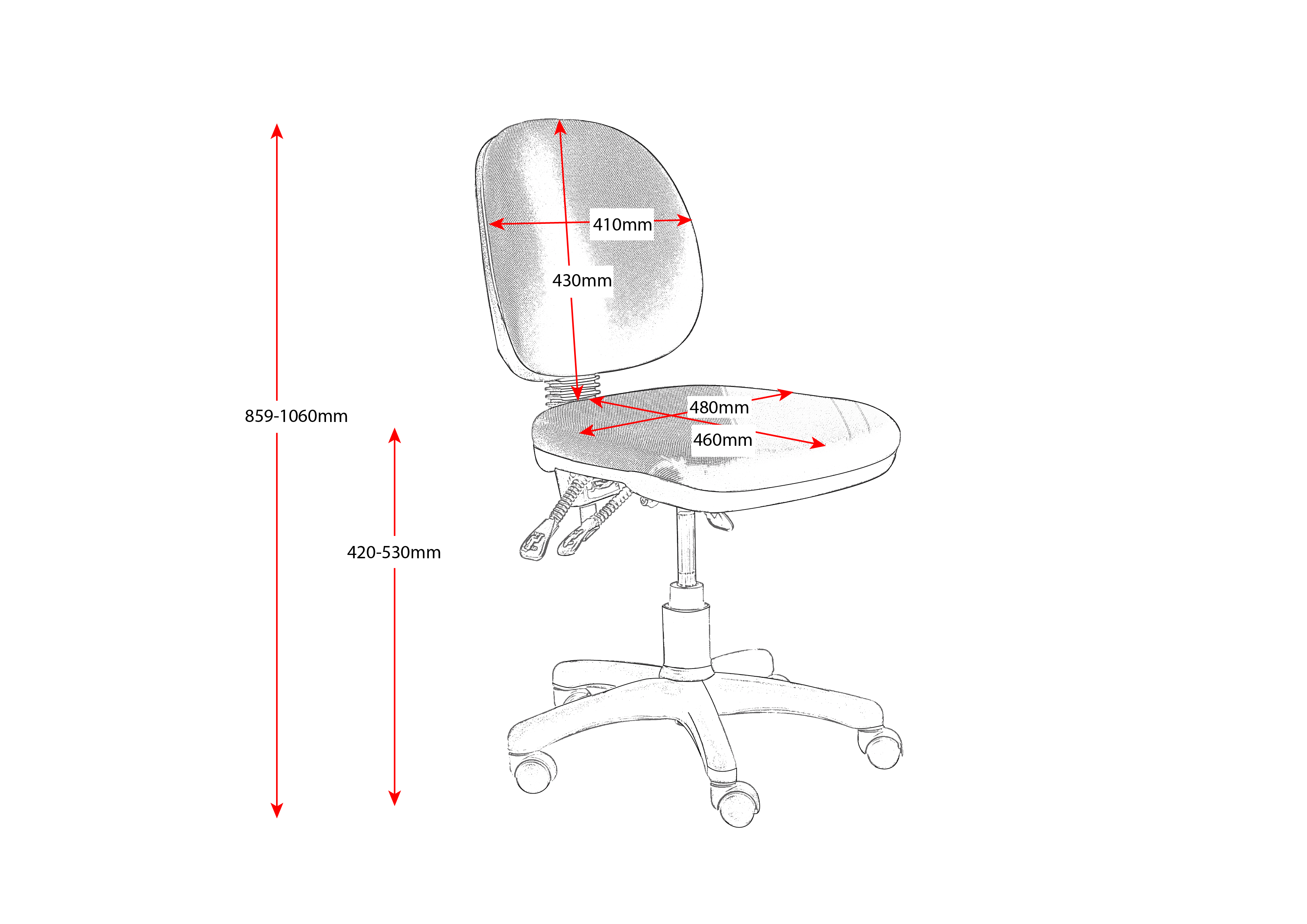 RL ET20 Fabric Upholstered Medium Back Office Chair