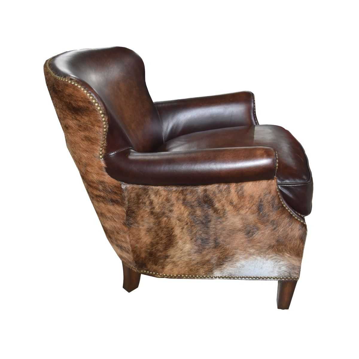 CR Professor Leather Armchair with Fontana-Exotic Dark Finish